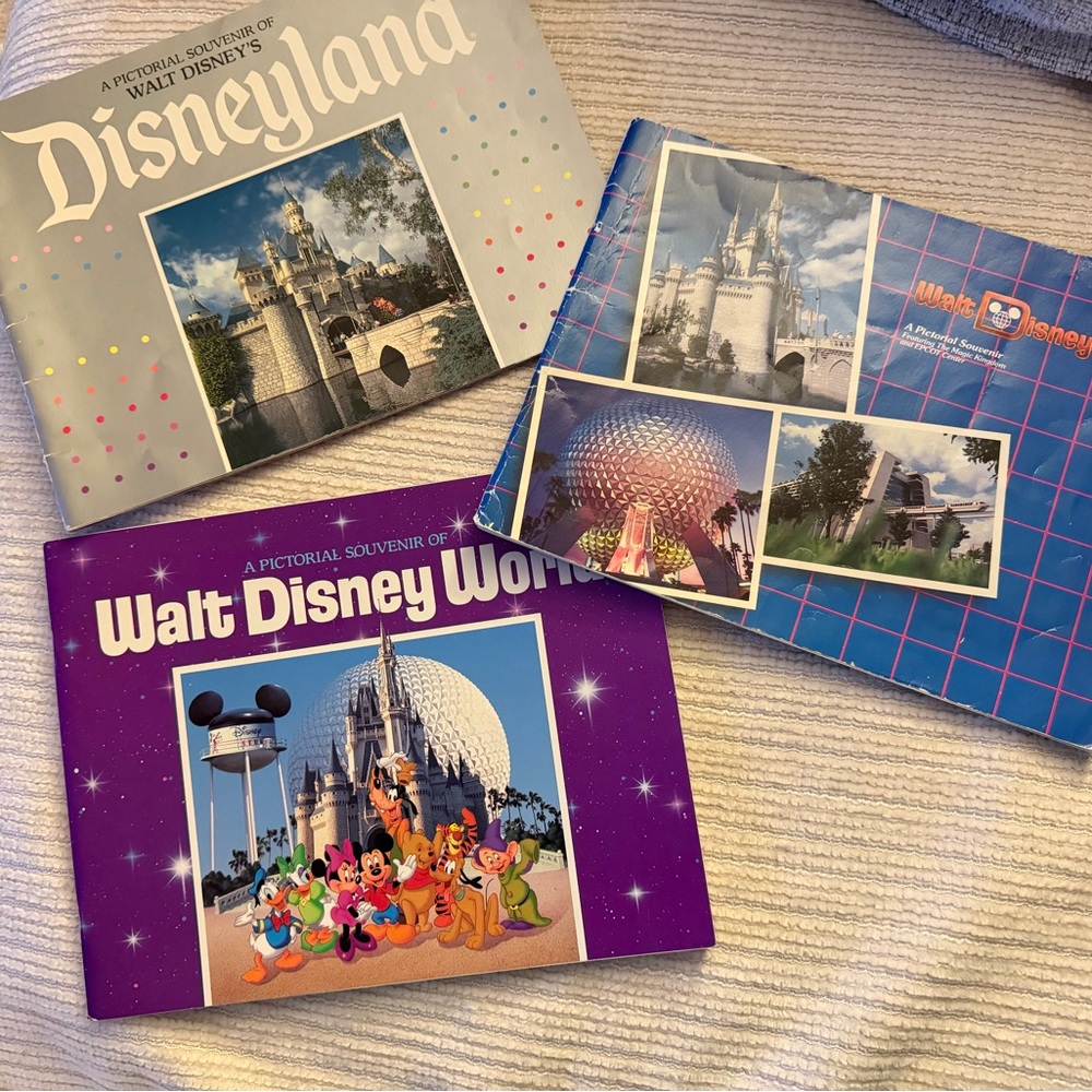 Disney world and Disneyland Souvenir Book Set from 80’s and 90’s